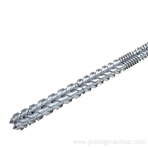 Plastic Extrusion Screw 90mm twin screw barrel for PVC pipe extruder Supplier